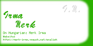 irma merk business card